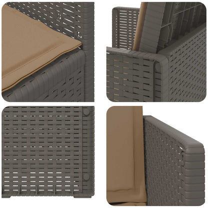 Zahradní Jídelní Židle 2 Pcs Světle Šedá, Šedobéžová Pp