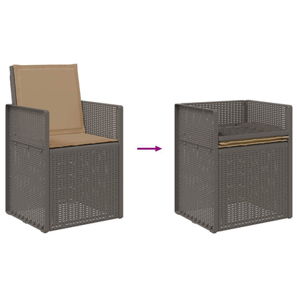 Zahradní Jídelní Židle 2 Pcs Světle Šedá, Šedobéžová Pp