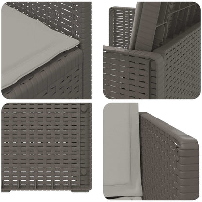Zahradní Jídelní Židle 2 Pcs Světle Šedá Pp