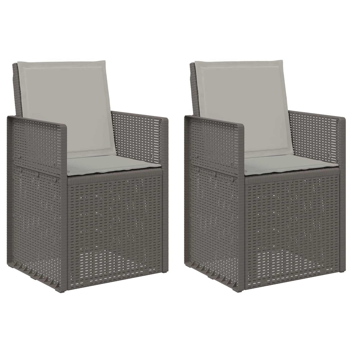Zahradní Jídelní Židle 2 Pcs Světle Šedá Pp