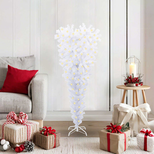 Umělý Vánoční Stromeček S Stojanem Bílá 120 Cm Pvc A Ocel