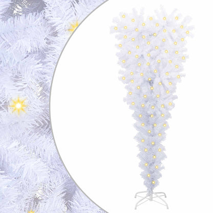 Umělý Vánoční Stromeček S Stojanem Bílá 120 Cm Pvc A Ocel
