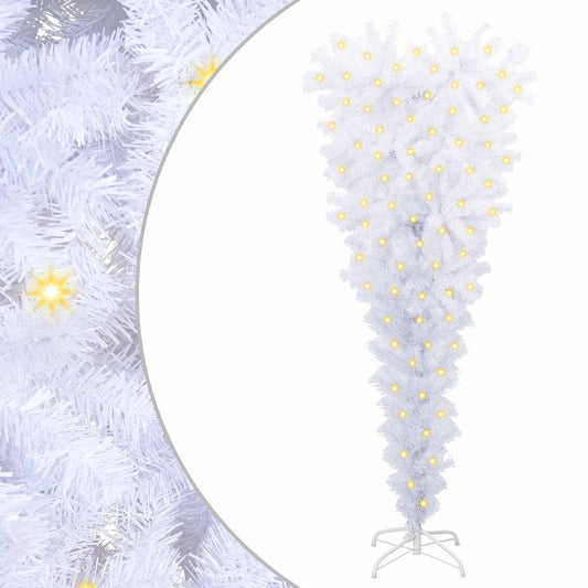 Umělý Vánoční Stromeček S Stojanem Bílá 120 Cm Pvc A Ocel