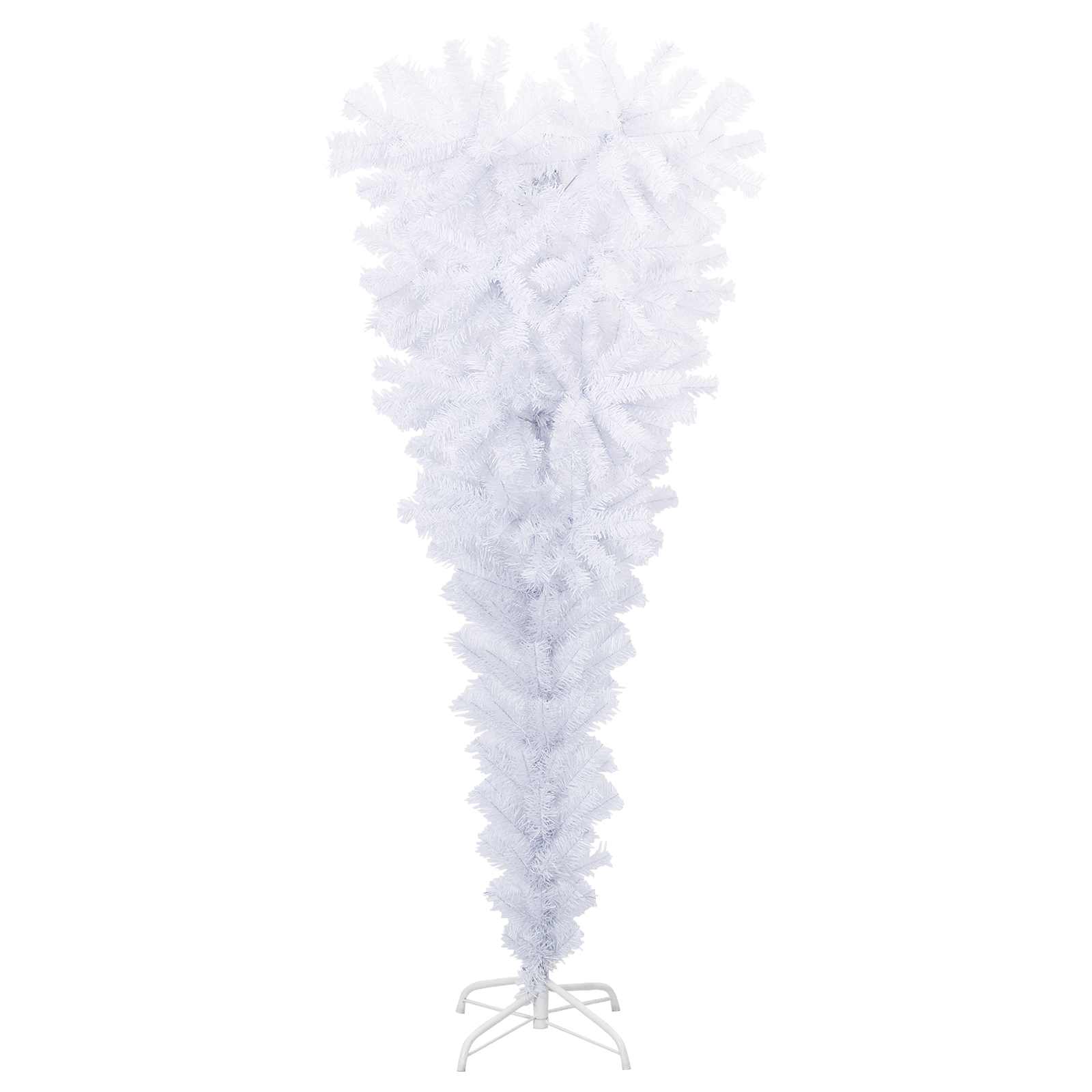 Umělý Vánoční Stromeček S Stojanem Bílá 120 Cm Pvc A Ocel