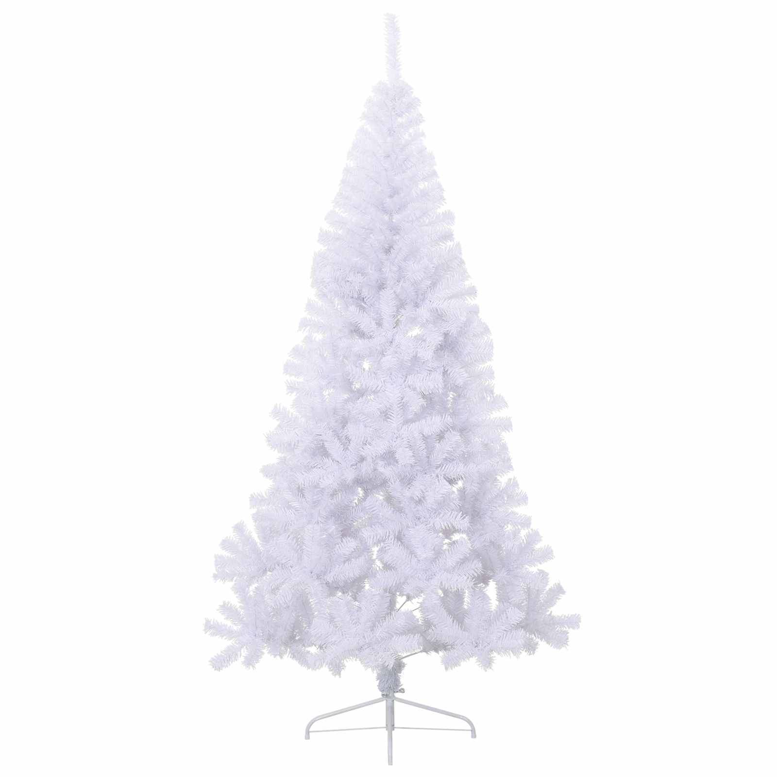 Umělý Vánoční Stromeček S Stojanem Bílá 240 Cm Pvc A Ocel