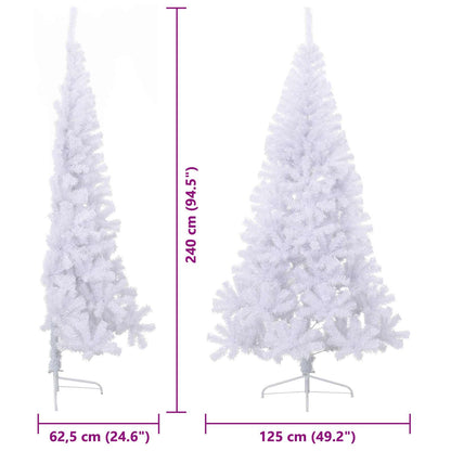 Umělý Vánoční Stromeček S Stojanem Bílá 240 Cm Pvc A Ocel