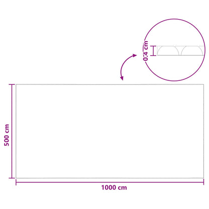 Solární Kryt Na Bazén 1000 X 500 Cm 110 Μm Čtvercový Pe Černá