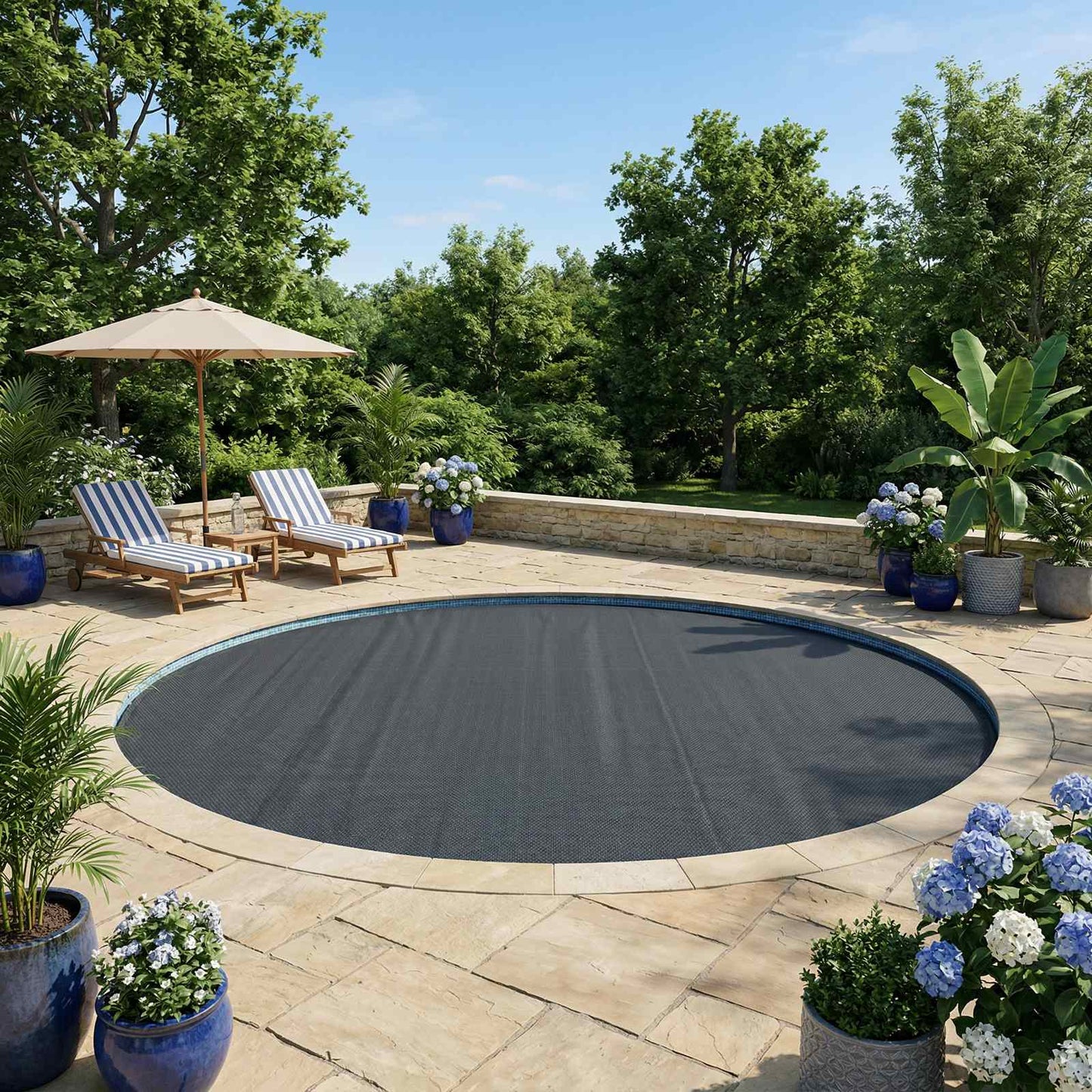 Solární Kryt Bazénu Těžké Kvality Ø 250 Cm 200 Μm Kulatý Pe