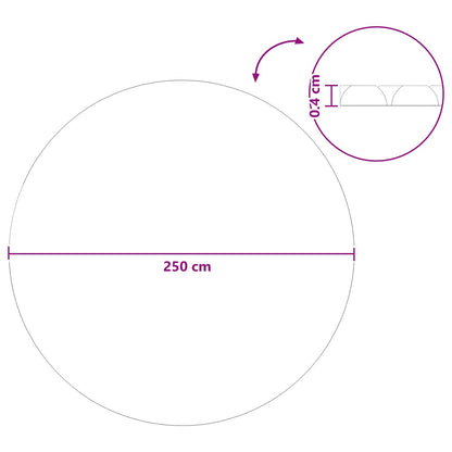 Solární Kryt Bazénu Těžké Kvality Ø 250 Cm 200 Μm Kulatý Pe