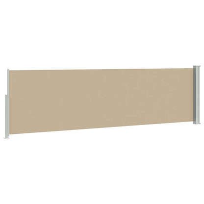 Výsuvná Boční Markýza 120 X 300 Cm Polyester Obdélníkový Béžová