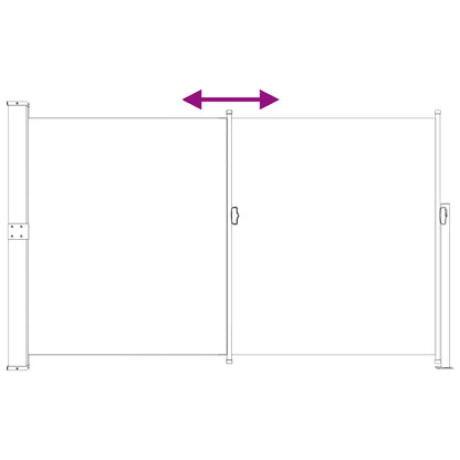 Výsuvná Boční Markýza 180 X 300 Cm Polyester Obdélníkový