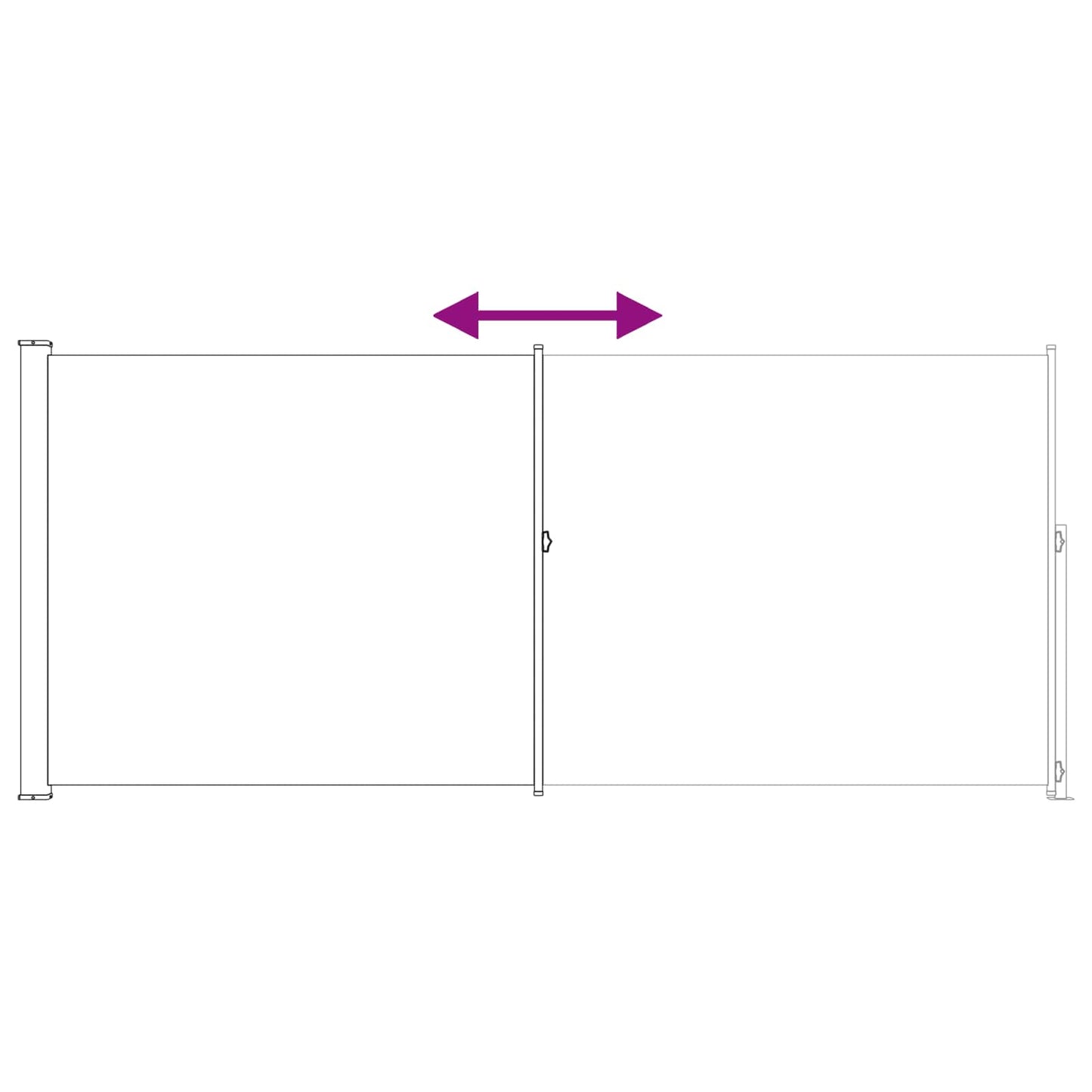 Výsuvná Boční Markýza 220 X 300 Cm Polyester Obdélníkový Taupe