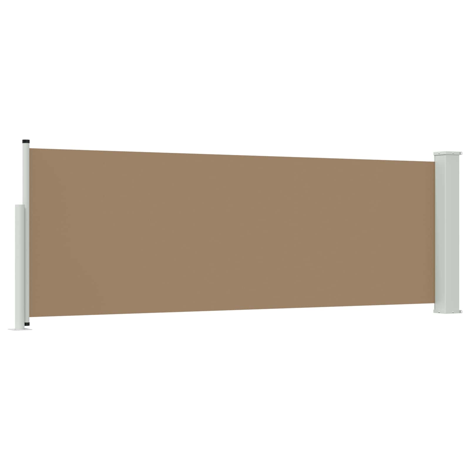 Výsuvná Boční Markýza 500 X 100 Cm Polyester Obdélníkový Taupe