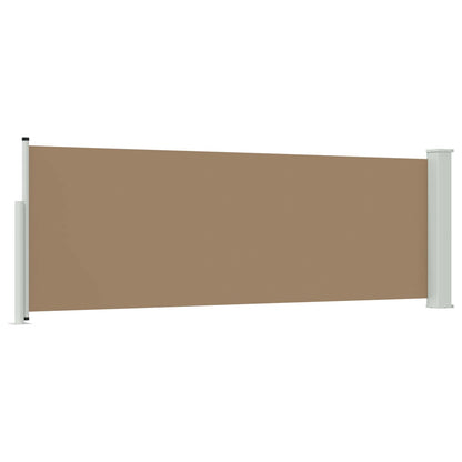 Výsuvná Boční Markýza 500 X 100 Cm Polyester Obdélníkový Taupe