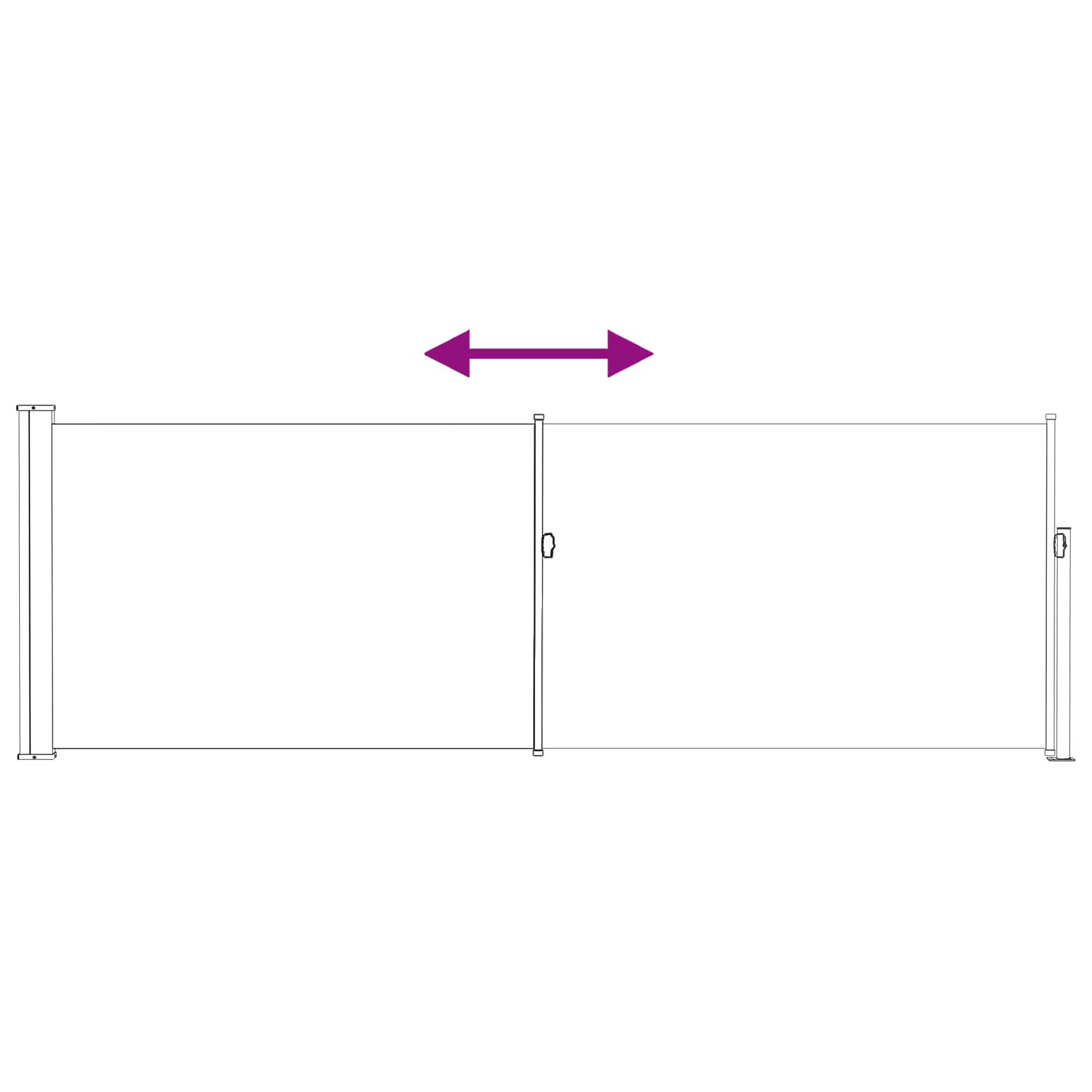 Výsuvná Boční Markýza 500 X 100 Cm Polyester Obdélníkový