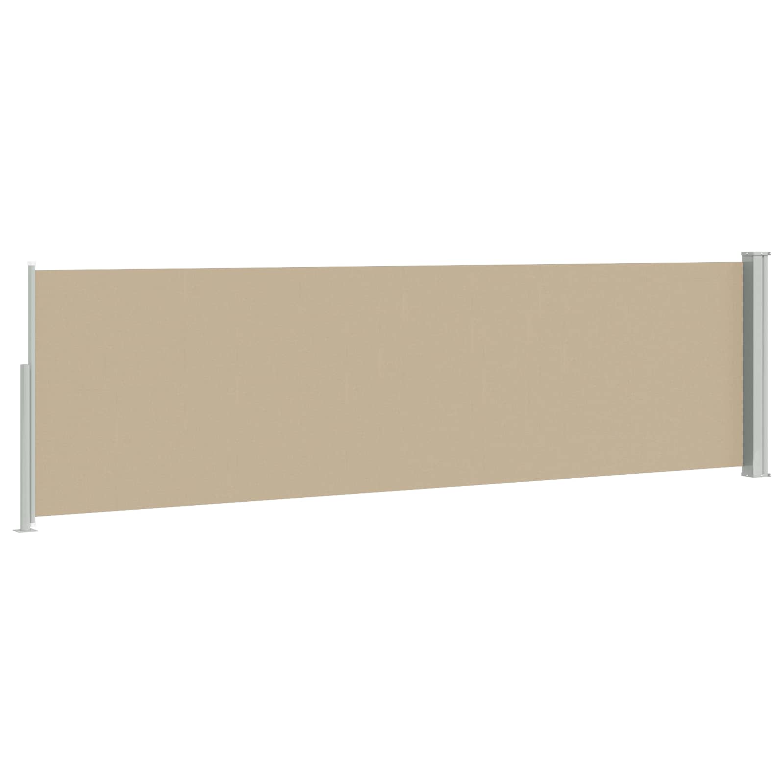 Výsuvná Boční Markýza 117 X 500 Cm Polyester Obdélníkový Béžová