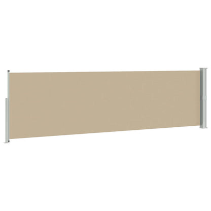 Výsuvná Boční Markýza 160 X 500 Cm Polyester Obdélníkový Béžová
