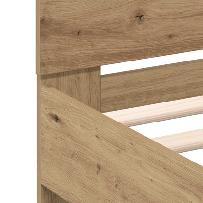 Rám Postele S Led Pásky S Čelo Dub Artisan Kompozitní Dřevo