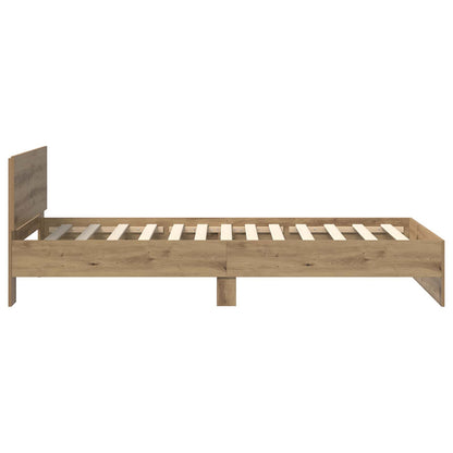 Rám Postele S Led Pásky S Čelo Dub Artisan Kompozitní Dřevo