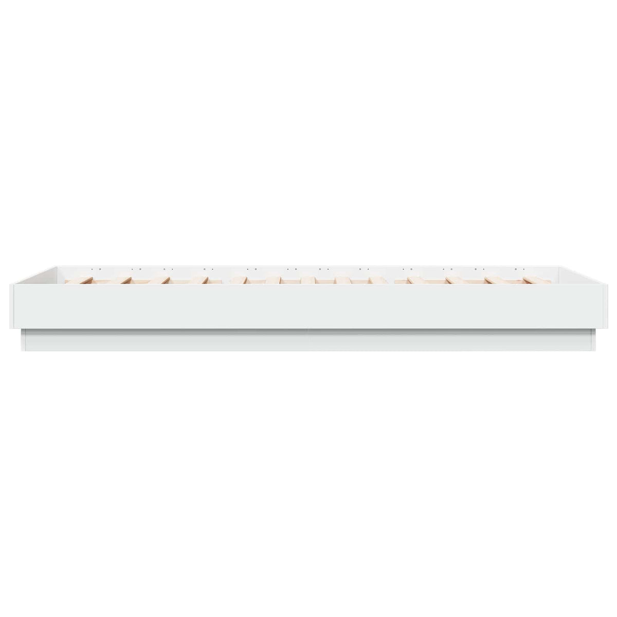 Postelový Rám S Led Bílá 80 X 200 Cm Kompozitní Dřevo