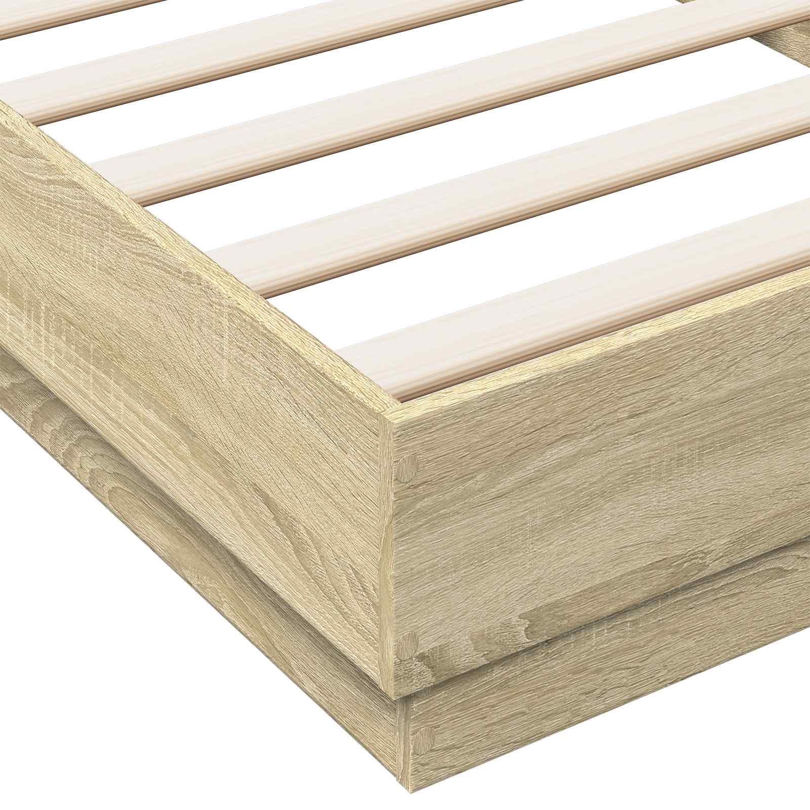 Postelový Rám S Led Dub Sonoma 80 X 200 Cm Kompozitní Dřevo