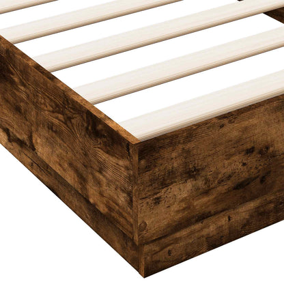 Postelový Rám S Led Kouřový Dub 80 X 200 Cm Kompozitní Dřevo