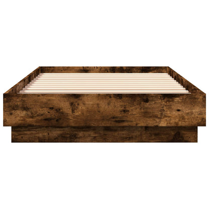 Postelový Rám S Led Kouřový Dub 80 X 200 Cm Kompozitní Dřevo