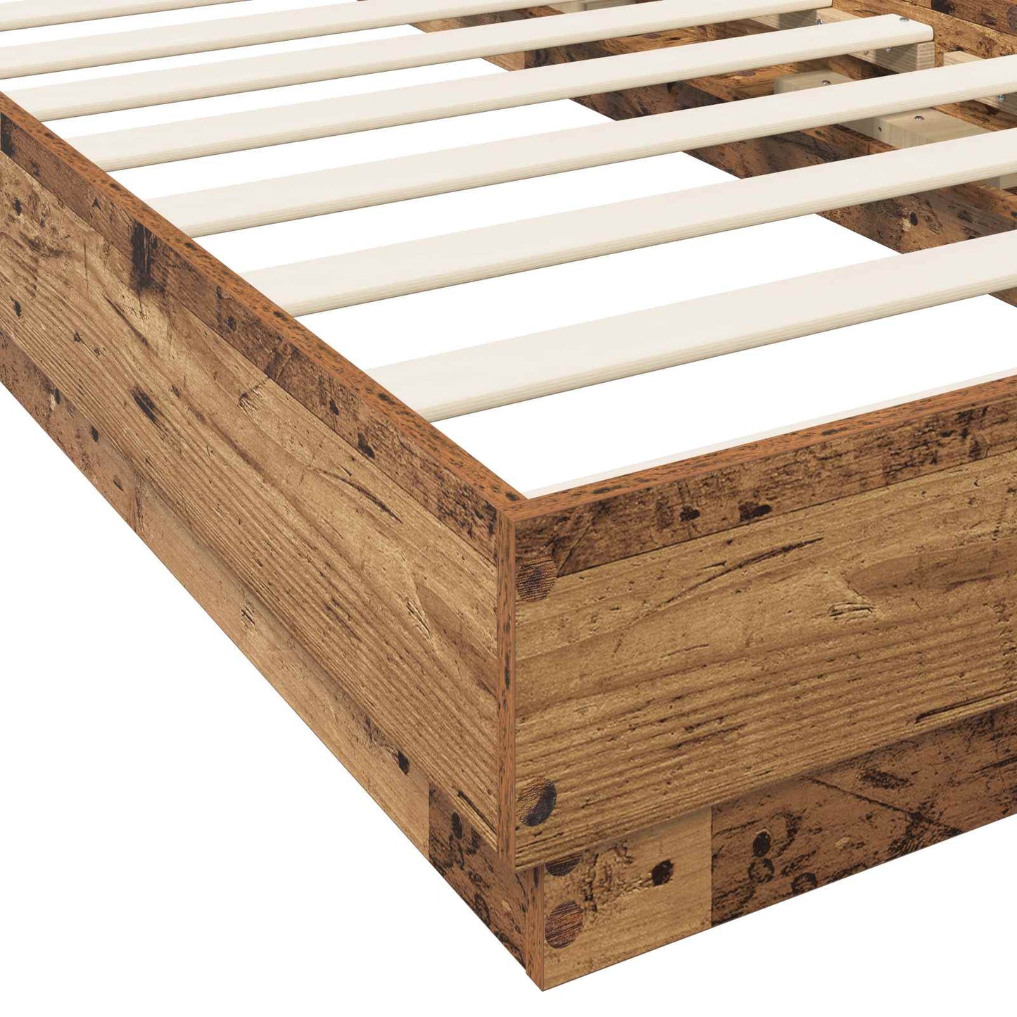 Postelový Rám S Led Staré Dřevo 80 X 200 Cm Kompozitní Dřevo