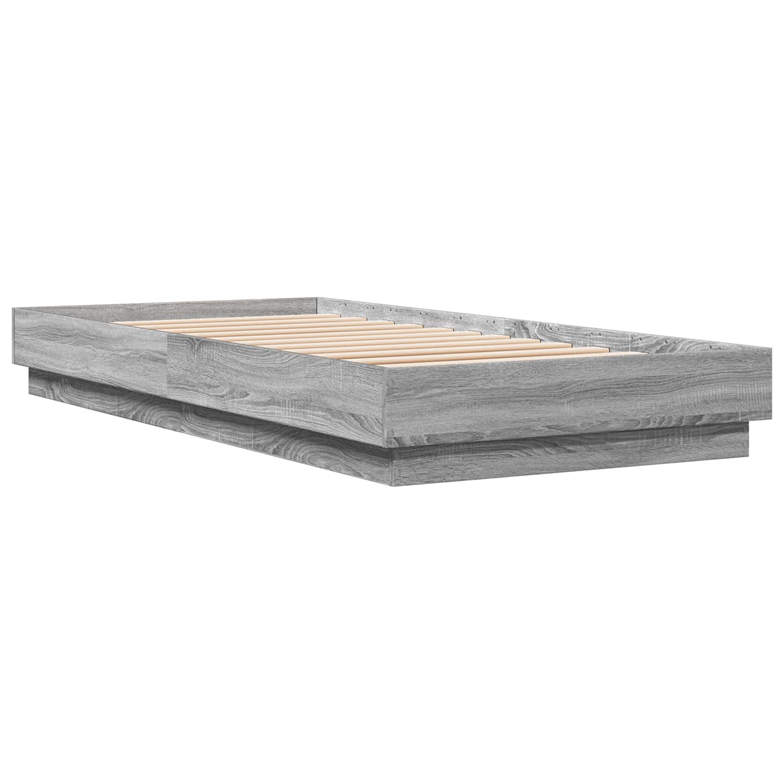 Postelový Rám S Led Šedý Sonoma 80 X 200 Cm Kompozitní Dřevo