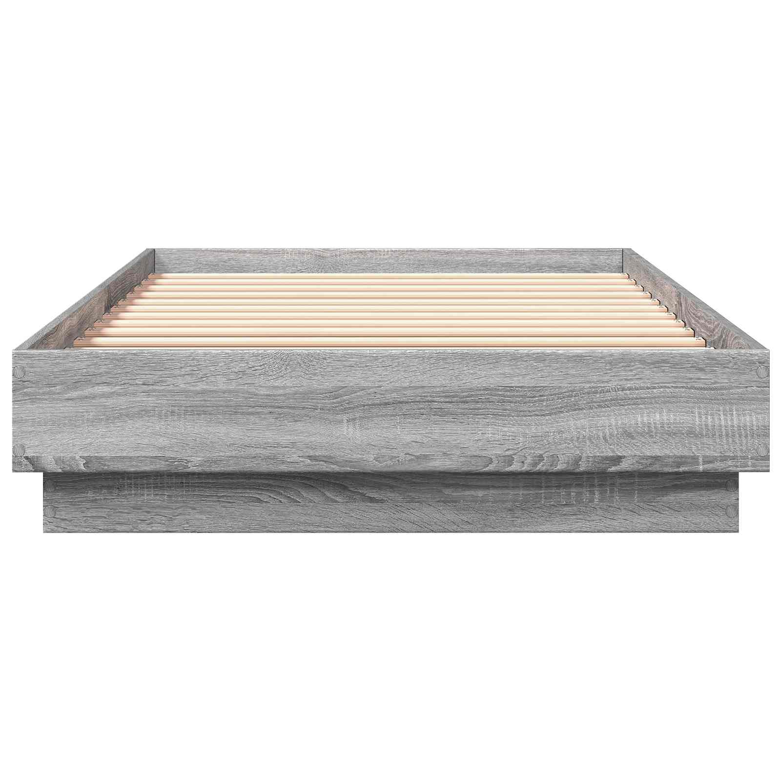 Postelový Rám S Led Šedý Sonoma 80 X 200 Cm Kompozitní Dřevo