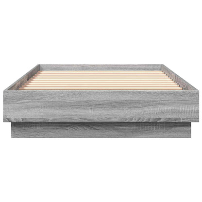 Postelový Rám S Led Šedý Sonoma 80 X 200 Cm Kompozitní Dřevo