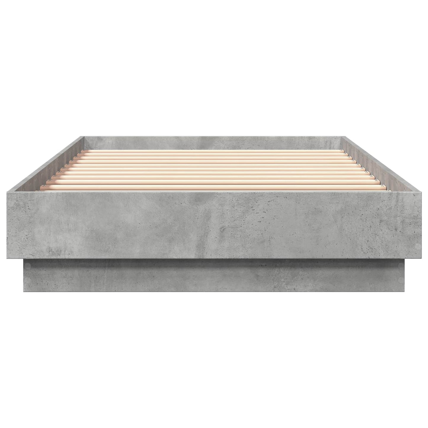 Postelový Rám S Led Betonově Šedá 80 X 200 Cm Kompozitní Dřevo