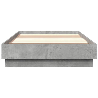 Postelový Rám S Led Betonově Šedá 80 X 200 Cm Kompozitní Dřevo