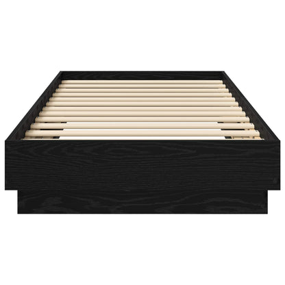 Postelový Rám S Led Černý Dub 80 X 200 Cm Kompozitní Dřevo