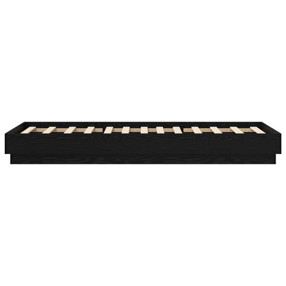 Postelový Rám S Led Černý Dub 80 X 200 Cm Kompozitní Dřevo