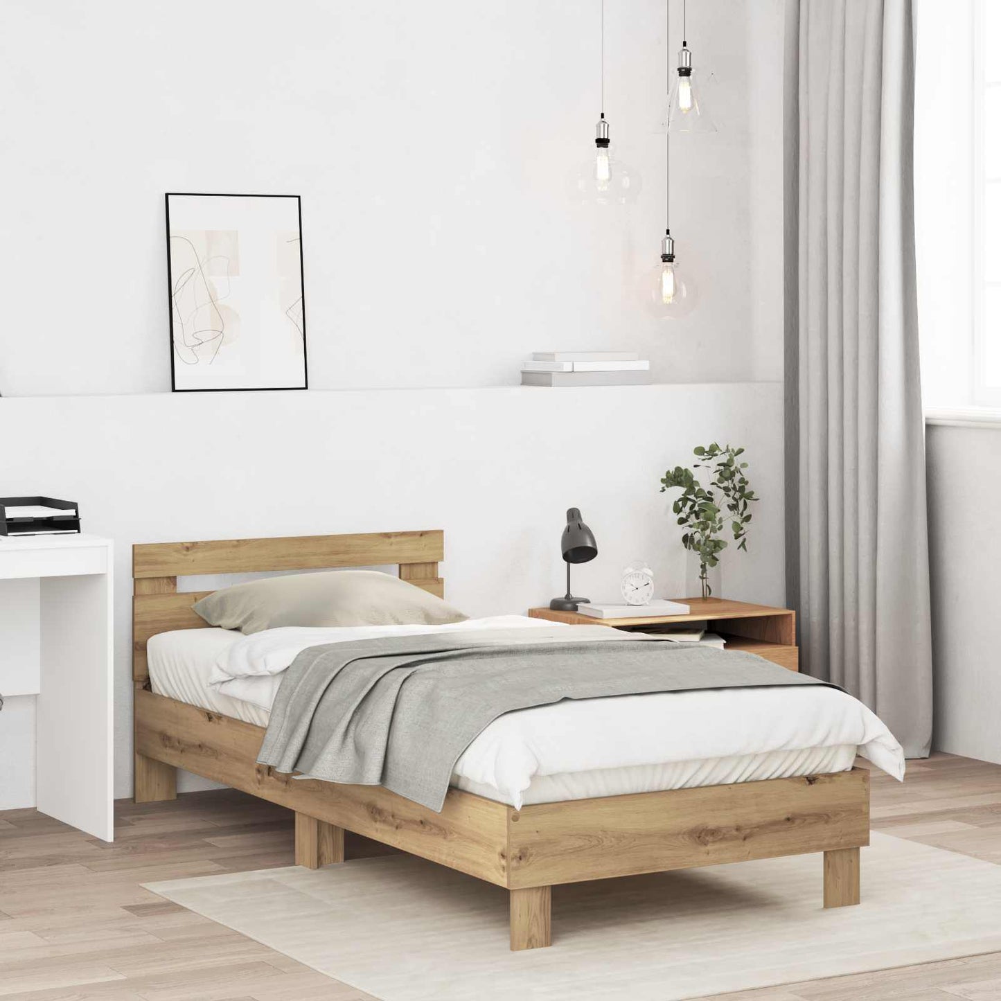 Rám Postele Dub Artisan Kompozitní Dřevo
