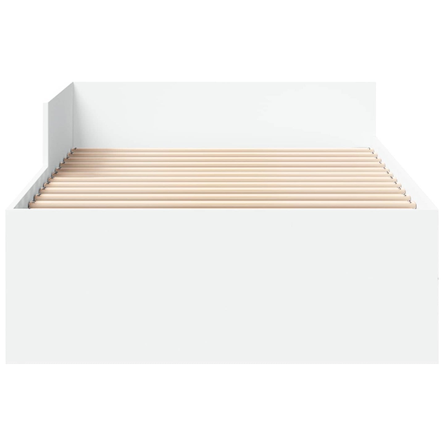 Rám Postele S Čelem Bílá 80 X 200 Cm Kompozitní Dřevo