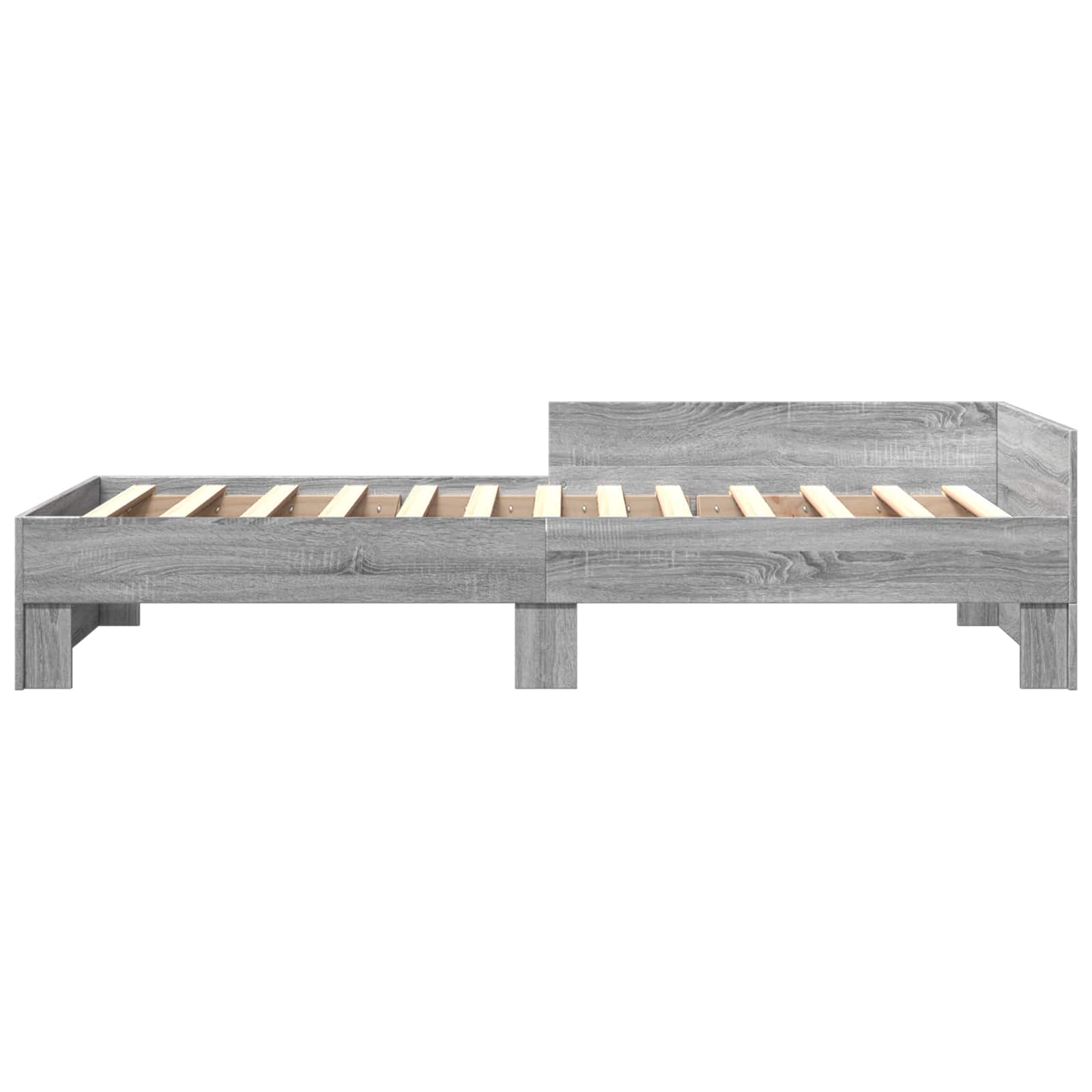 Rám Postele S Čelem Šedý Sonoma 80 X 200 Cm Kompozitní Dřevo