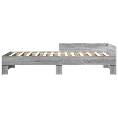 Rám Postele S Čelem Šedý Sonoma 80 X 200 Cm Kompozitní Dřevo