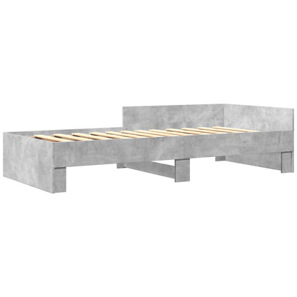 Rám Postele S Čelem Betonově Šedá 80 X 200 Cm Kompozitní Dřevo