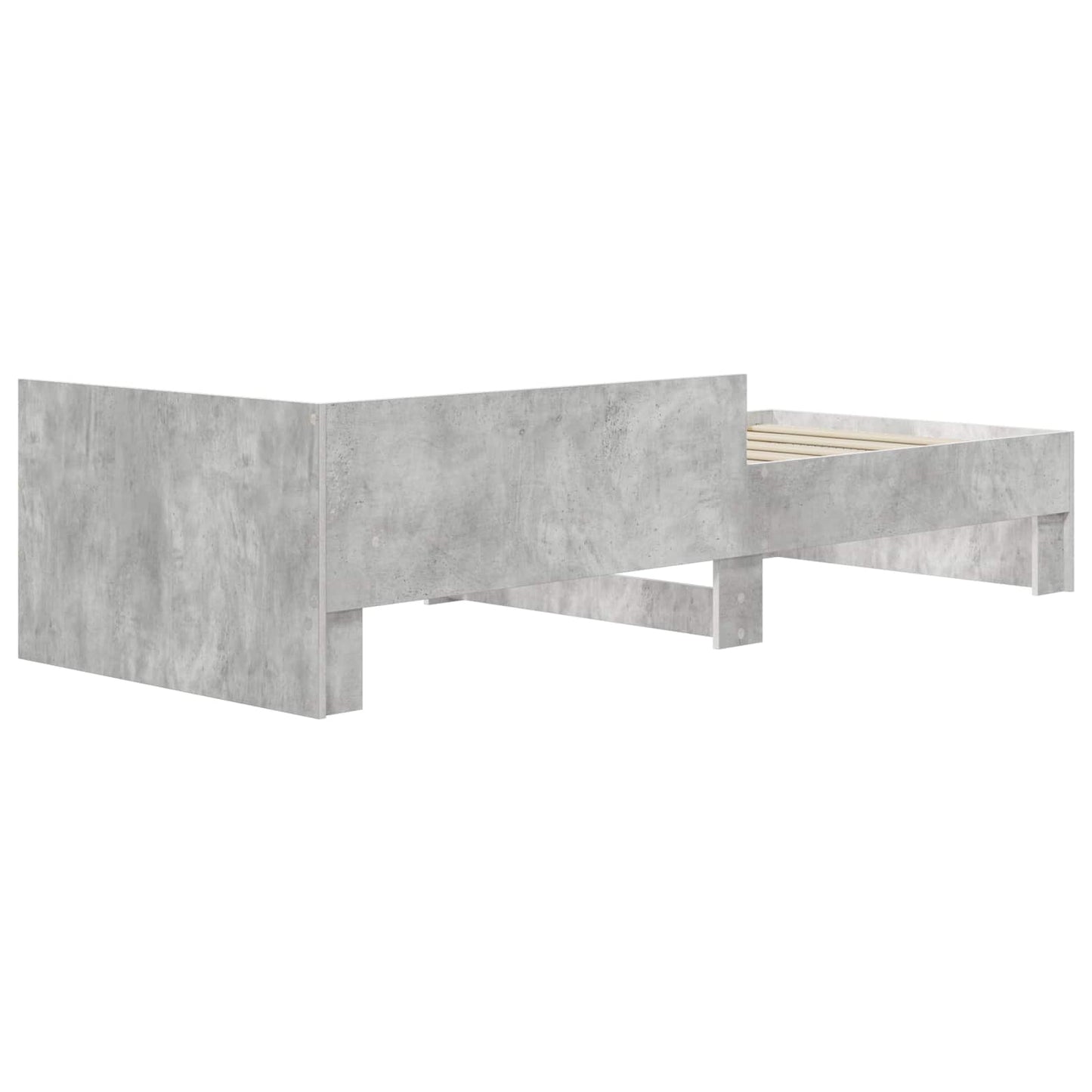 Rám Postele S Čelem Betonově Šedá 80 X 200 Cm Kompozitní Dřevo
