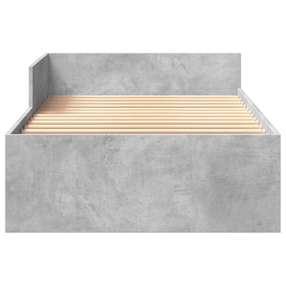 Rám Postele S Čelem Betonově Šedá 80 X 200 Cm Kompozitní Dřevo