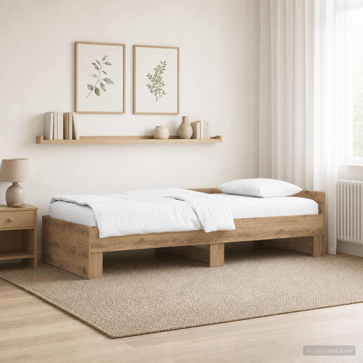 Rám Postele S Čelem Dub Artisan 80 X 200 Cm Kompozitní Dřevo