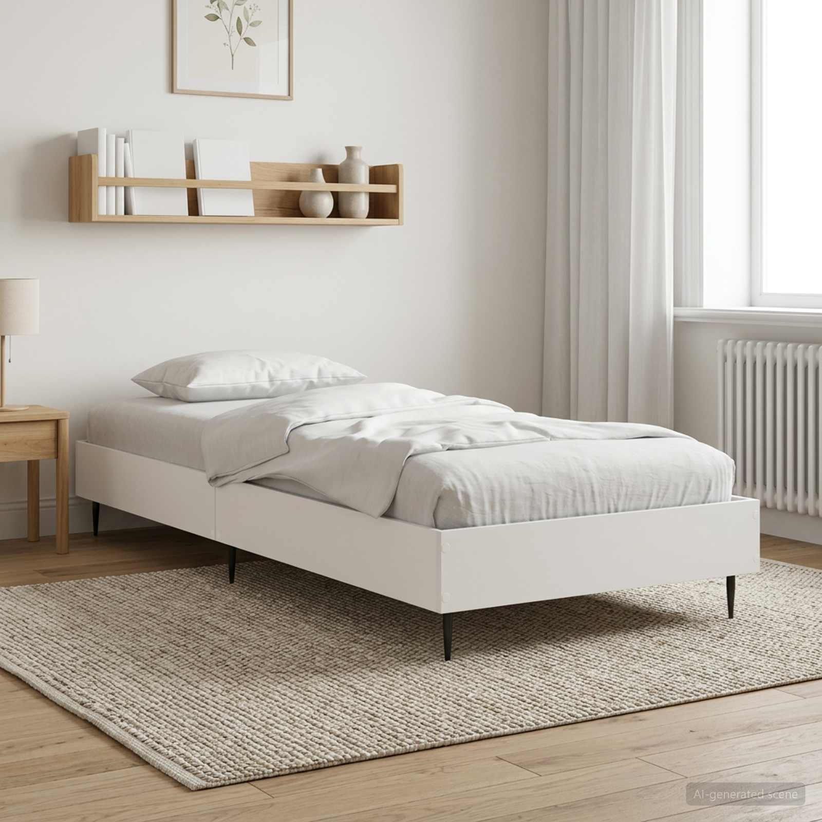 Rám Postele Bílá 80 X 200 Cm Kompozitní Dřevo