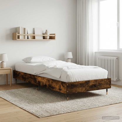 Rám Postele Kouřový Dub 80 X 200 Cm Kompozitní Dřevo
