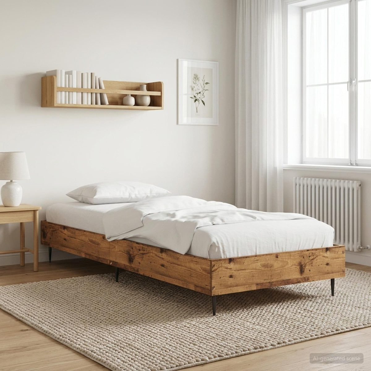 Rám Postele Staré Dřevo 80 X 200 Cm Kompozitní Dřevo