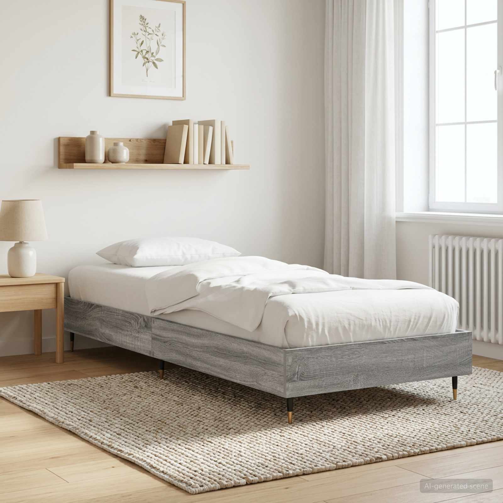 Rám Postele Šedý Sonoma 80 X 200 Cm Kompozitní Dřevo