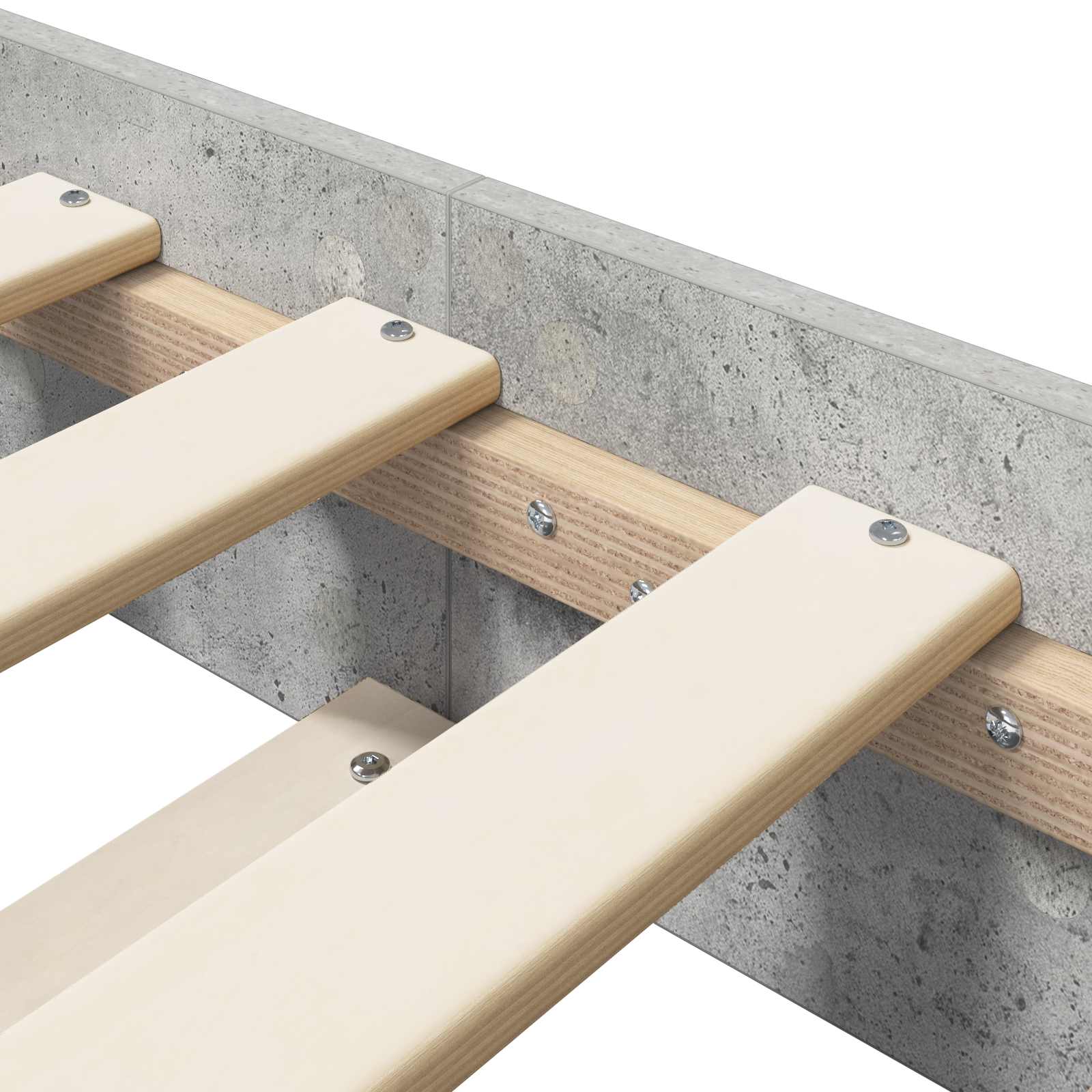 Rám Postele Betonově Šedá 80 X 200 Cm Kompozitní Dřevo