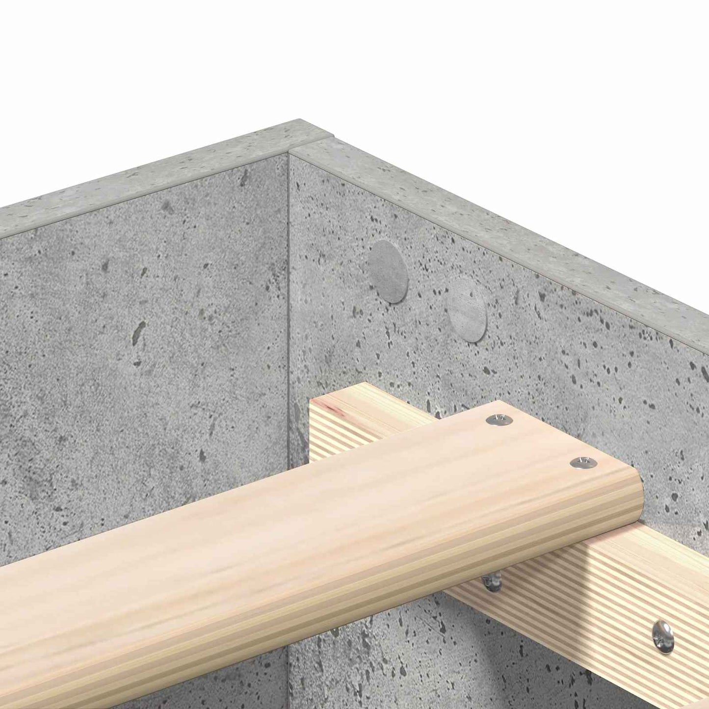 Rám Postele Betonově Šedá Kompozitní Dřevo