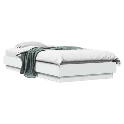 Postel Na Podlaze Bílá 80 X 200 Cm Kompozitní Dřevo